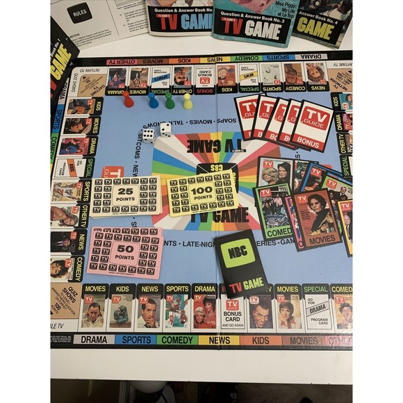 Vintage 1984 TV GUIDE'S TV Game in original box and complete - Picture 7 of 12